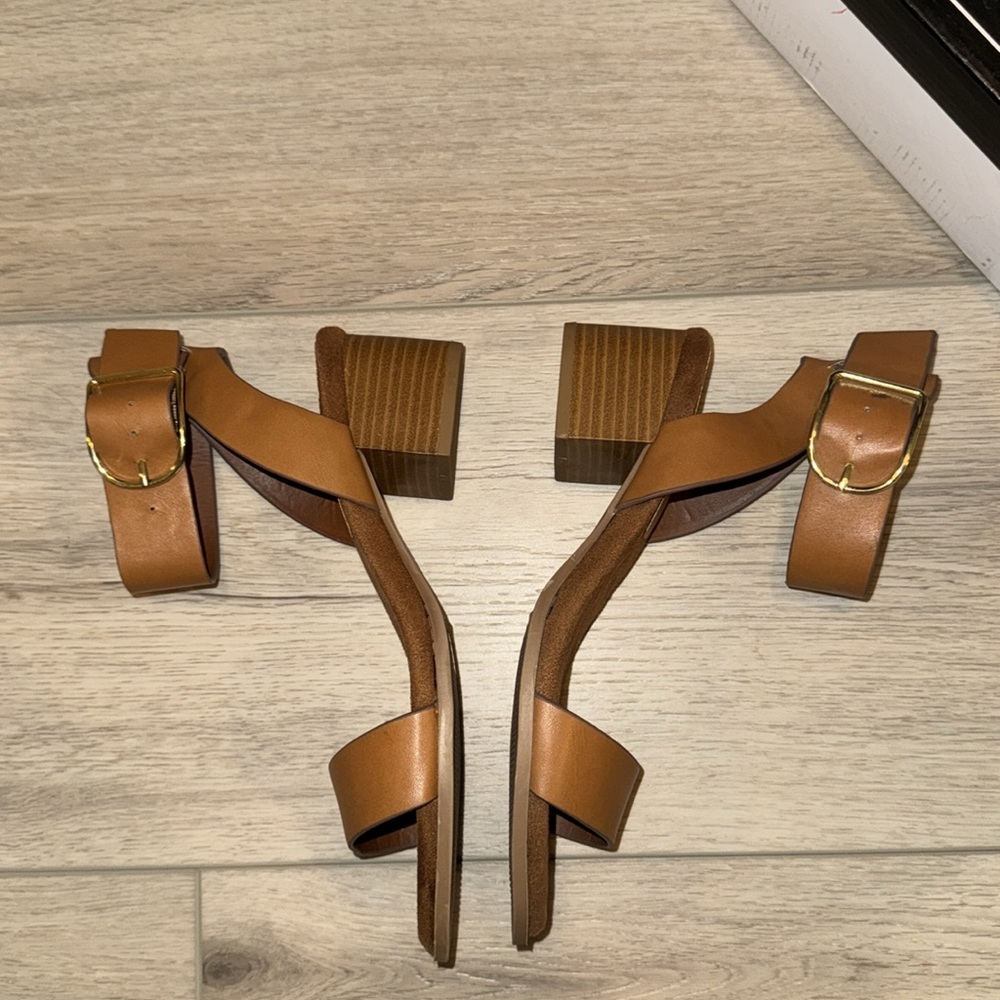 Qupid Tan Ankle Strap Sandals - Picture 3 of 8